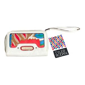 NEW Tyler Roden Mini Pouch Coin Purse Zipper Closure White multicolored w/tags!!